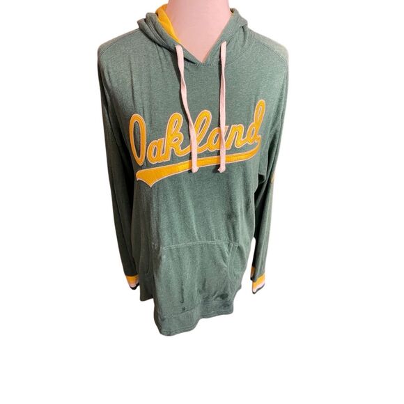 Oakland A’s Mitchell & Ness Cooperstown Collection Lightweight Hoodie Size Mediu - Picture 15 of 15